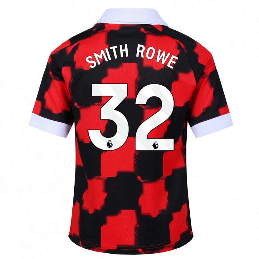 Danxen Mann Emile Smith Rowe #32 Rød Hvit Svart Bortetrøye Drakt Trøye 2026/27 Skjorter T-Skjorte