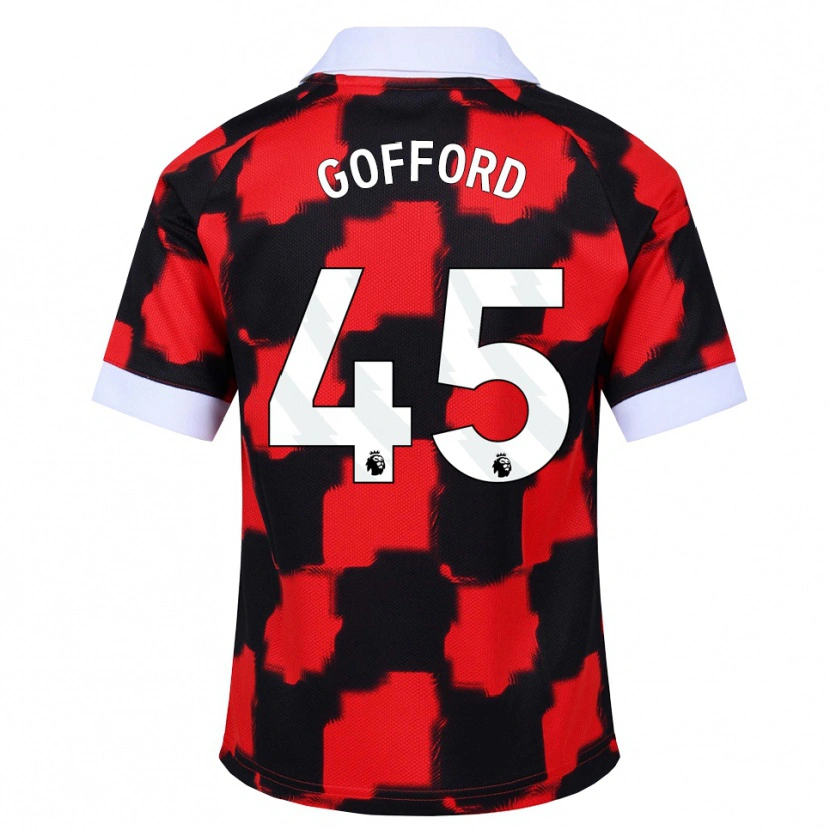 Danxen Mann Oliver Gofford #45 Rød Hvit Svart Bortetrøye Drakt Trøye 2026/27 Skjorter T-Skjorte