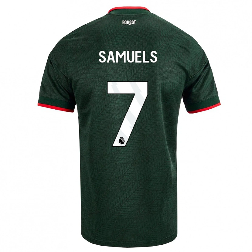 Danxen Mann Shakur Samuels #7 Mørk Grønn Rød Bortetrøye Drakt Trøye 2026/27 Skjorter T-Skjorte