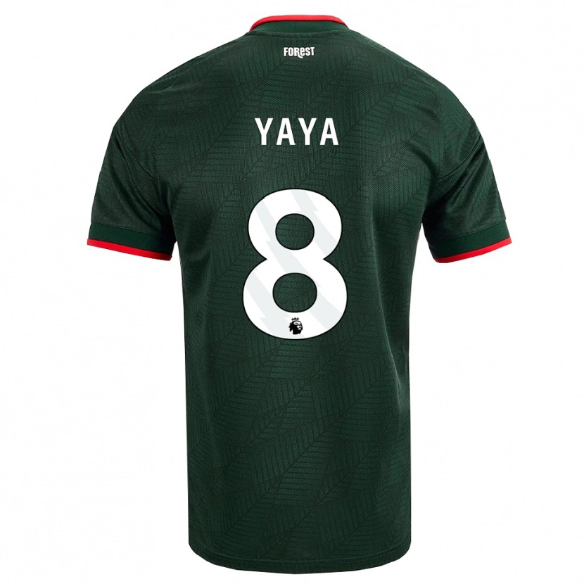 Danxen Mann Cherif Yaya #8 Mørk Grønn Rød Bortetrøye Drakt Trøye 2026/27 Skjorter T-Skjorte