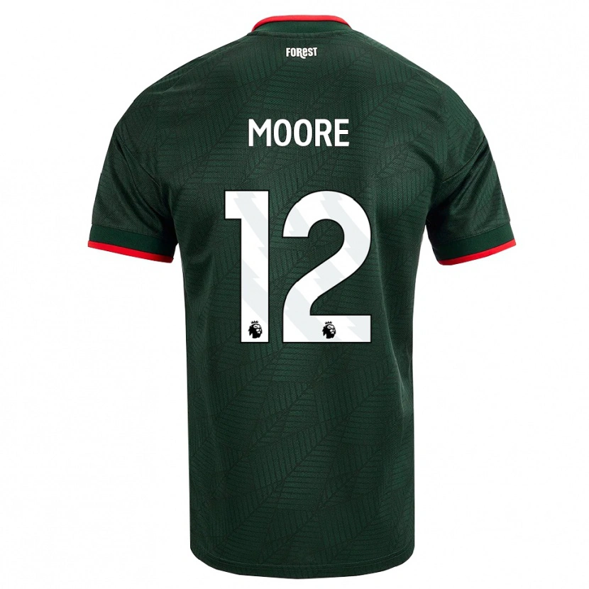 Danxen Mann Daniel Moore #12 Mørk Grønn Rød Bortetrøye Drakt Trøye 2026/27 Skjorter T-Skjorte