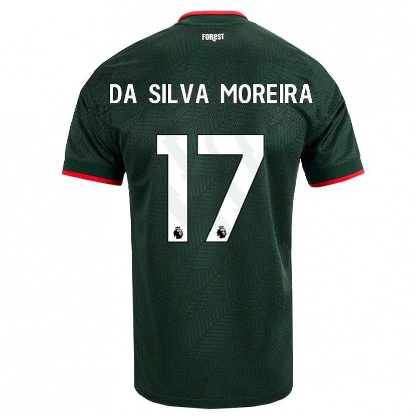 Danxen Mann Eric Da Silva Moreira #17 Mørk Grønn Rød Bortetrøye Drakt Trøye 2026/27 Skjorter T-Skjorte