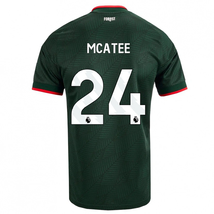 Danxen Mann James Mcatee #24 Mørk Grønn Rød Bortetrøye Drakt Trøye 2026/27 Skjorter T-Skjorte