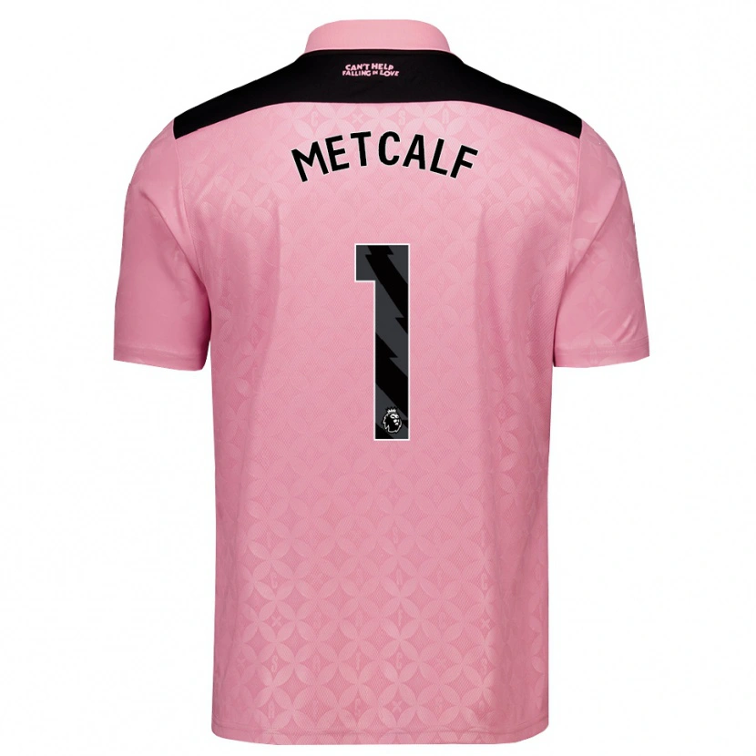 Danxen Mann Ben Metcalf #1 Lys Rosa Svart Bortetrøye Drakt Trøye 2026/27 Skjorter T-Skjorte
