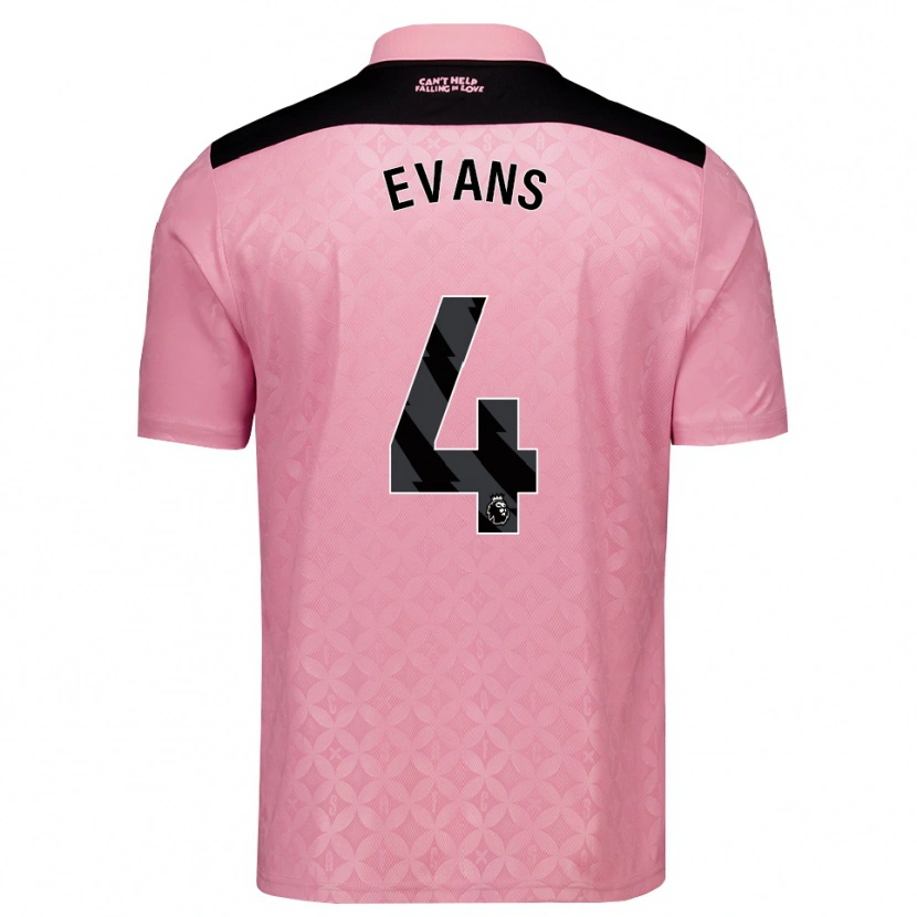 Danxen Mann Corry Evans #4 Lys Rosa Svart Bortetrøye Drakt Trøye 2026/27 Skjorter T-Skjorte