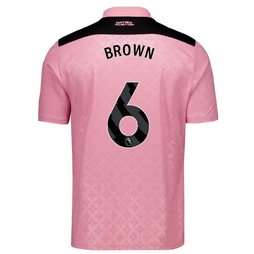 Danxen Mann Jay Brown #6 Lys Rosa Svart Bortetrøye Drakt Trøye 2026/27 Skjorter T-Skjorte