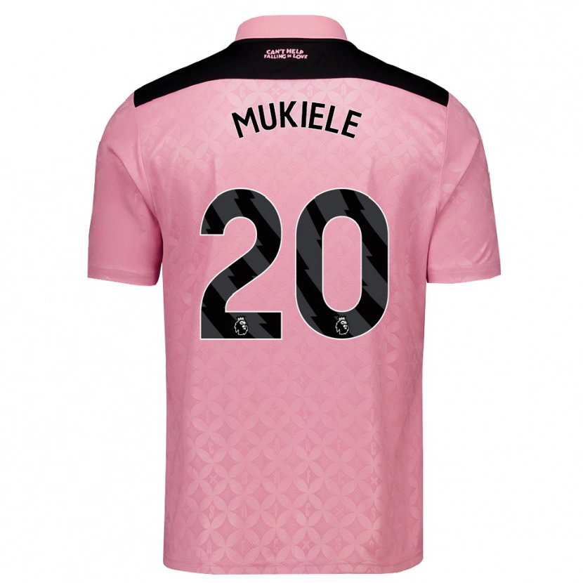 Danxen Mann Nordi Mukiele #20 Lys Rosa Svart Bortetrøye Drakt Trøye 2026/27 Skjorter T-Skjorte