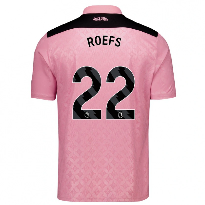 Danxen Mann Robin Roefs #22 Lys Rosa Svart Bortetrøye Drakt Trøye 2026/27 Skjorter T-Skjorte