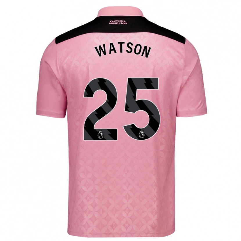 Danxen Mann Katy Watson #25 Lys Rosa Svart Bortetrøye Drakt Trøye 2026/27 Skjorter T-Skjorte