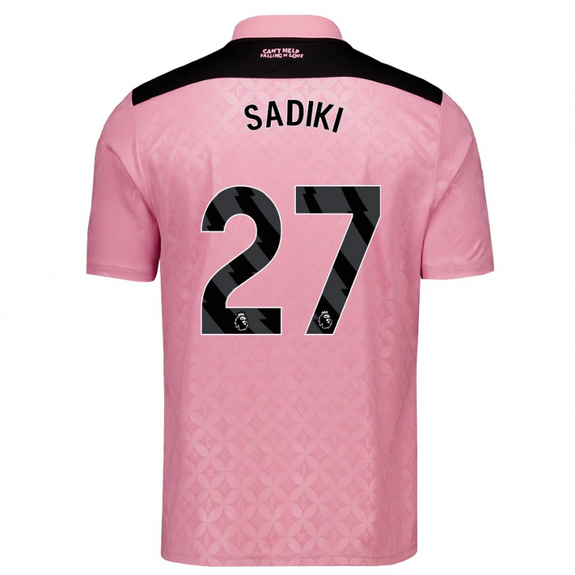 Danxen Mann Noah Sadiki #27 Lys Rosa Svart Bortetrøye Drakt Trøye 2026/27 Skjorter T-Skjorte