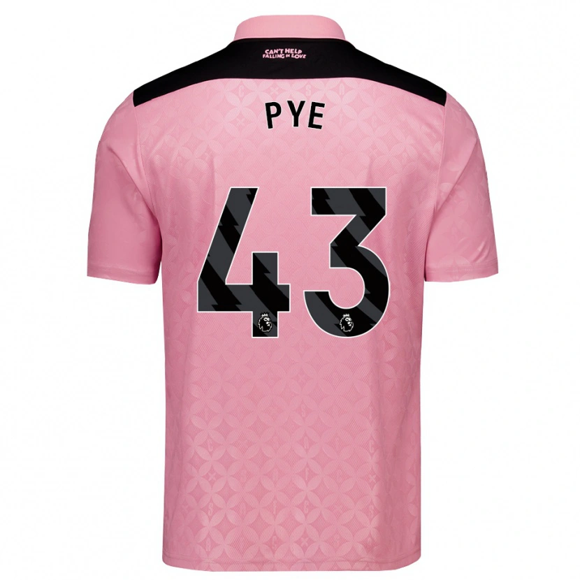 Danxen Mann Connor Pye #43 Lys Rosa Svart Bortetrøye Drakt Trøye 2026/27 Skjorter T-Skjorte