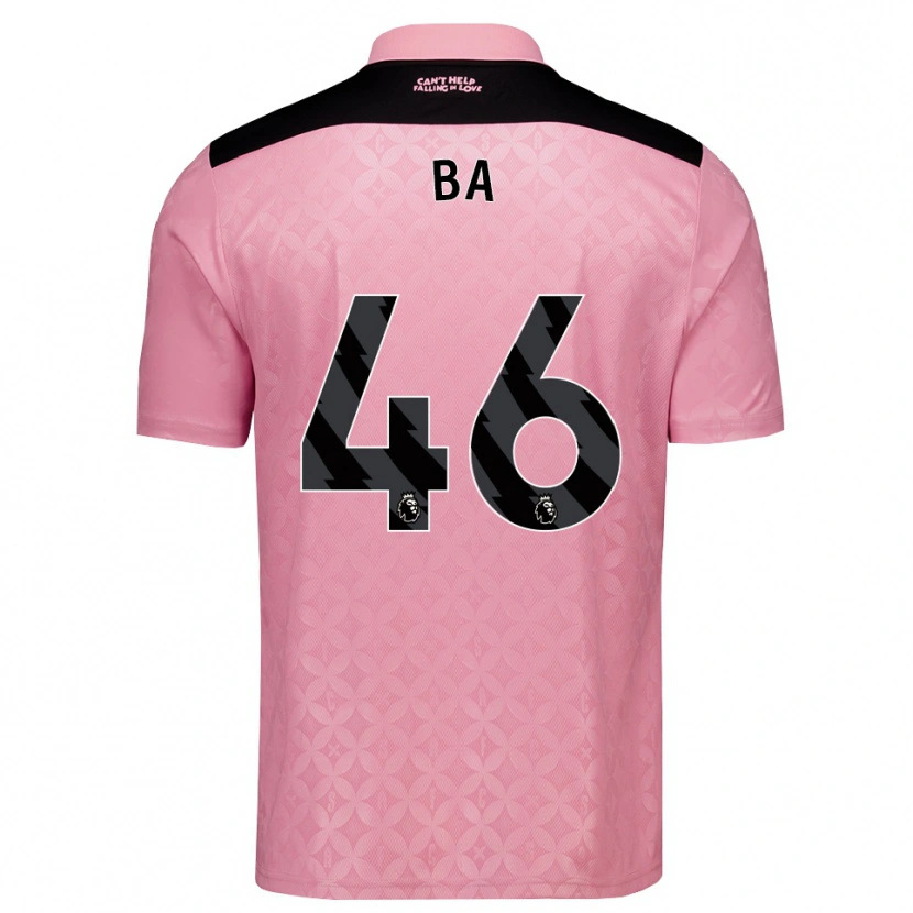 Danxen Mann Abdoullah Ba #46 Lys Rosa Svart Bortetrøye Drakt Trøye 2026/27 Skjorter T-Skjorte
