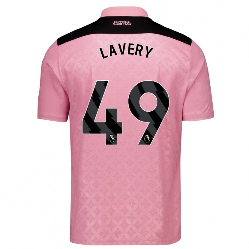 Danxen Mann Thomas Lavery #49 Lys Rosa Svart Bortetrøye Drakt Trøye 2026/27 Skjorter T-Skjorte