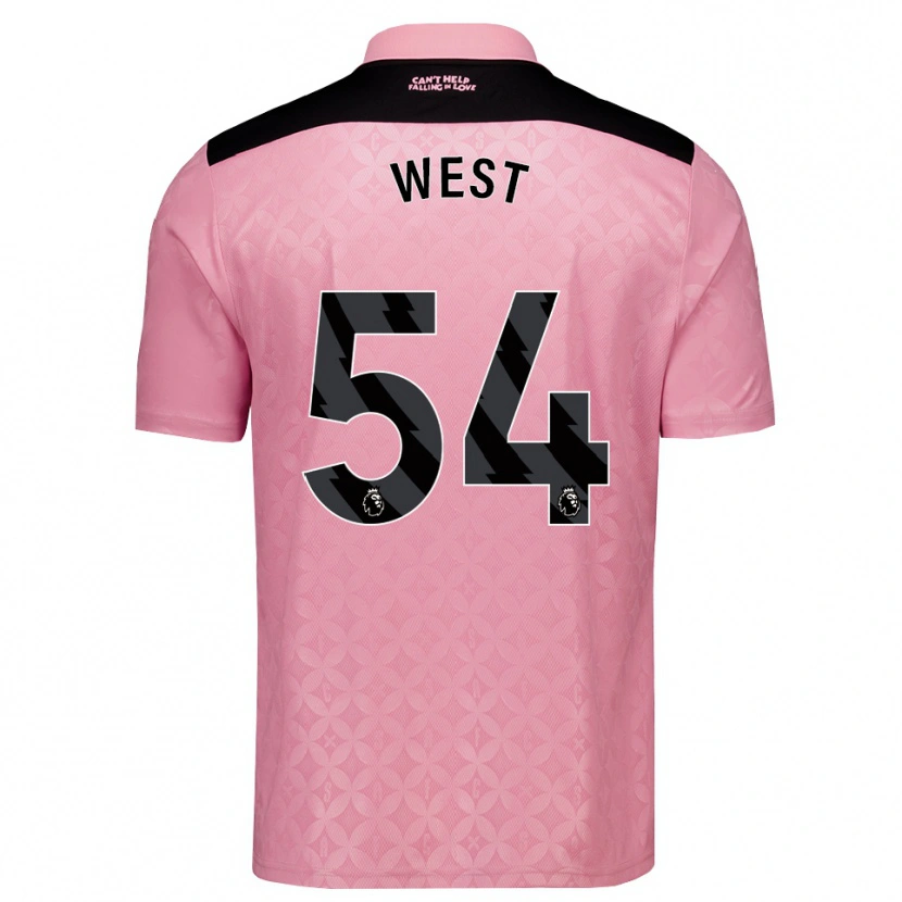 Danxen Mann Ella West #54 Lys Rosa Svart Bortetrøye Drakt Trøye 2026/27 Skjorter T-Skjorte