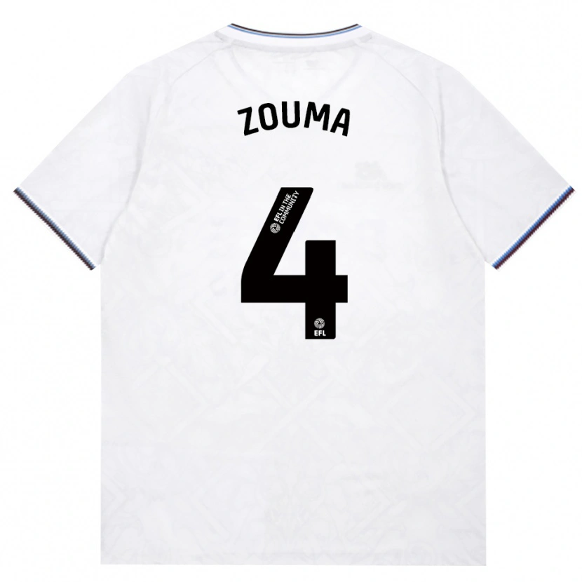Danxen Mann Kurt Zouma #4 Burgunder Hvit Bortetrøye Drakt Trøye 2026/27 Skjorter T-Skjorte