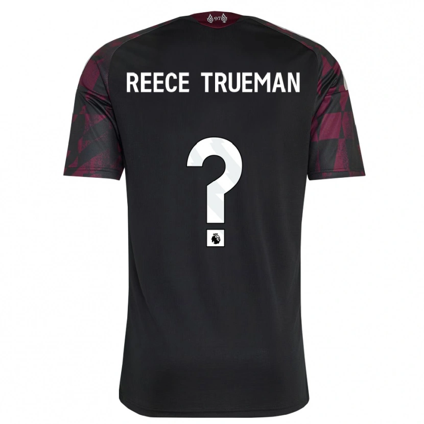Danxen Mann Reece Trueman #0 Svart Hvit Lilla Tredje Sett Drakt Trøye 2026/27 Skjorter T-Skjorte