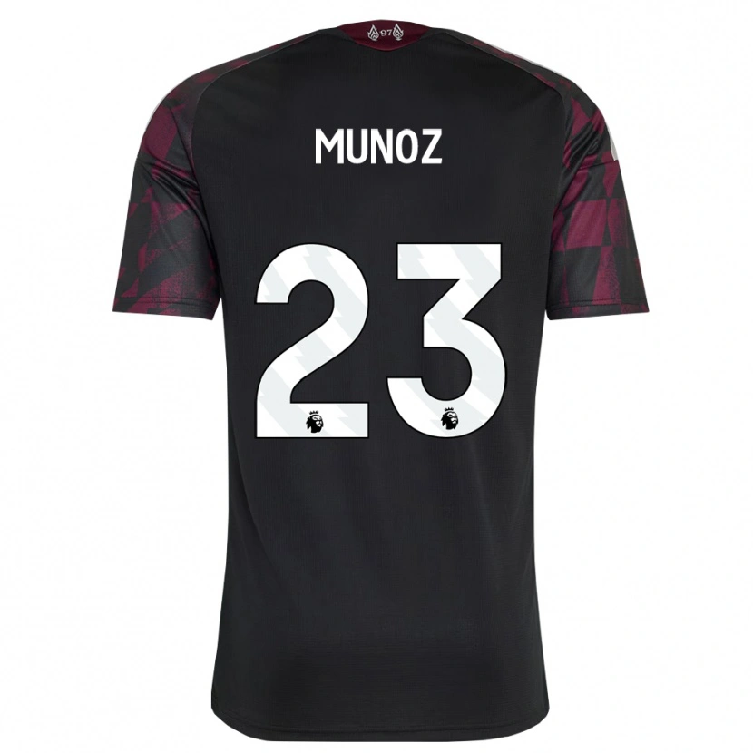 Danxen Mann Víctor Muñoz #23 Svart Hvit Lilla Tredje Sett Drakt Trøye 2026/27 Skjorter T-Skjorte