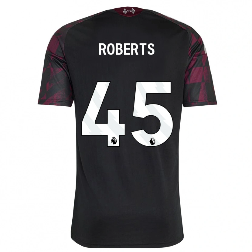 Danxen Mann Iwan Roberts #45 Svart Hvit Lilla Tredje Sett Drakt Trøye 2026/27 Skjorter T-Skjorte