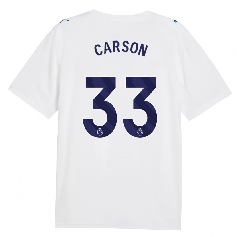 Danxen Mann Scott Carson #33 Marineblå Hvit Tredje Sett Drakt Trøye 2026/27 Skjorter T-Skjorte
