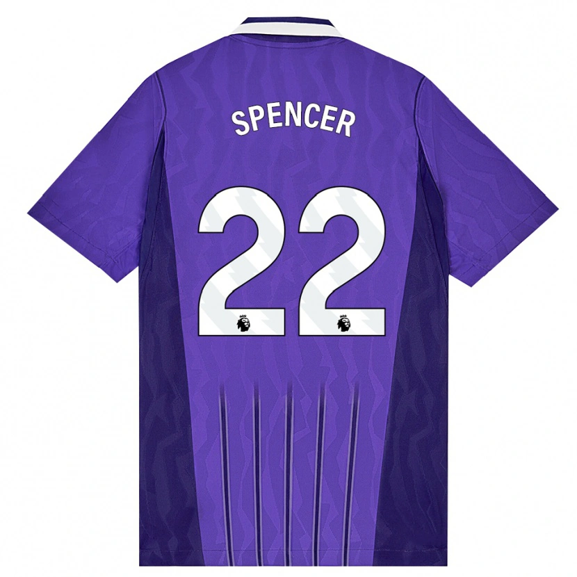 Danxen Mann Rebecca Spencer #22 Lilla Hvit Tredje Sett Drakt Trøye 2026/27 Skjorter T-Skjorte