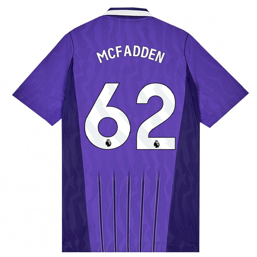 Danxen Mann Max Mcfadden #62 Lilla Hvit Tredje Sett Drakt Trøye 2026/27 Skjorter T-Skjorte