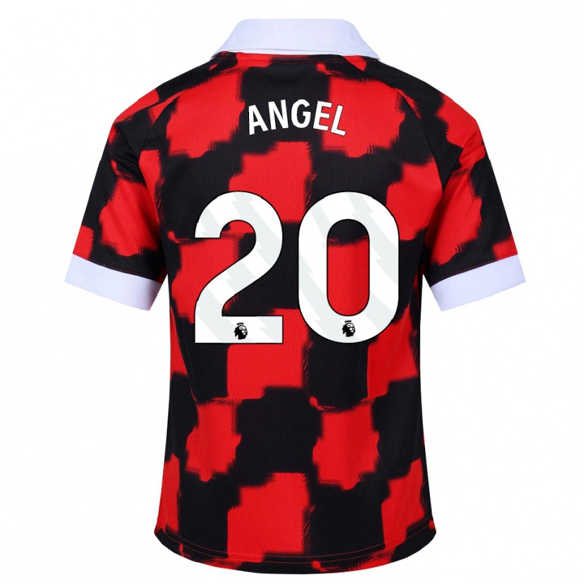 Danxen Mann Manuel Ángel #20 Rød Hvit Svart Bortetrøye Drakt Trøye 2026/27 Skjorter T-Skjorte
