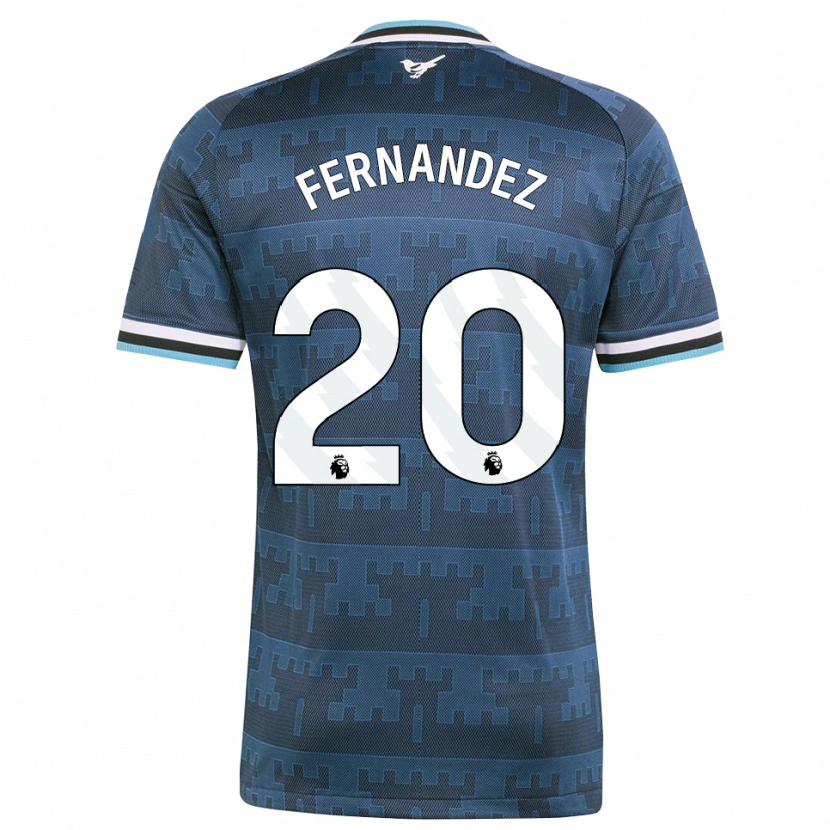 Danxen Mann Matias Fernandez-Pardo #20 Gul Svart Blå Bortetrøye Drakt Trøye 2026/27 Skjorter T-Skjorte