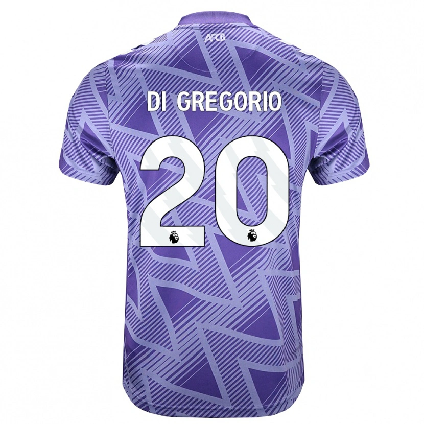 Danxen Mann Michele Di Gregorio #20 Blek Fiolettrød Hvit Bortetrøye Drakt Trøye 2026/27 Skjorter T-Skjorte
