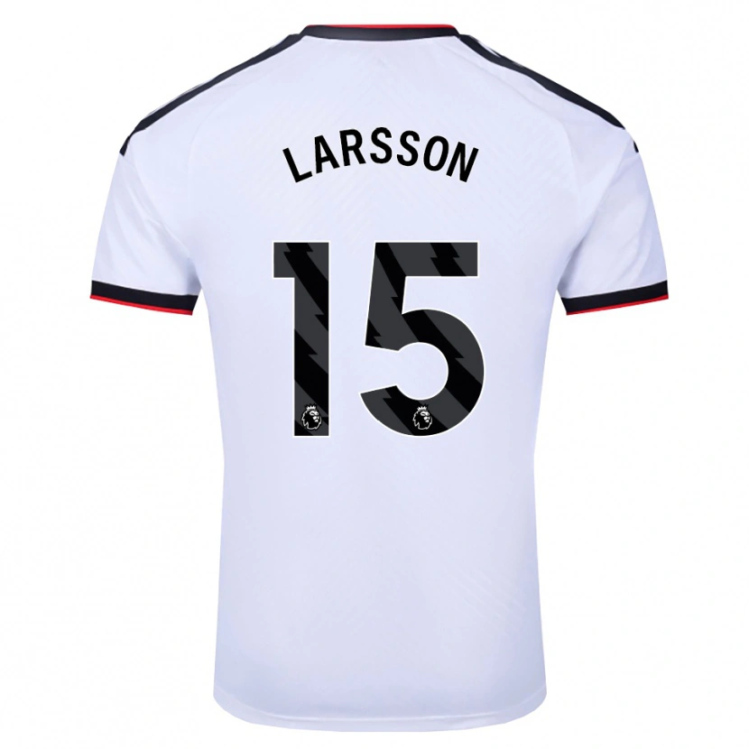 Danxen Mann Hugo Larsson #15 Hvit Svart Rød Hjemmetrøye Drakt Trøye 2026/27 Skjorter T-Skjorte