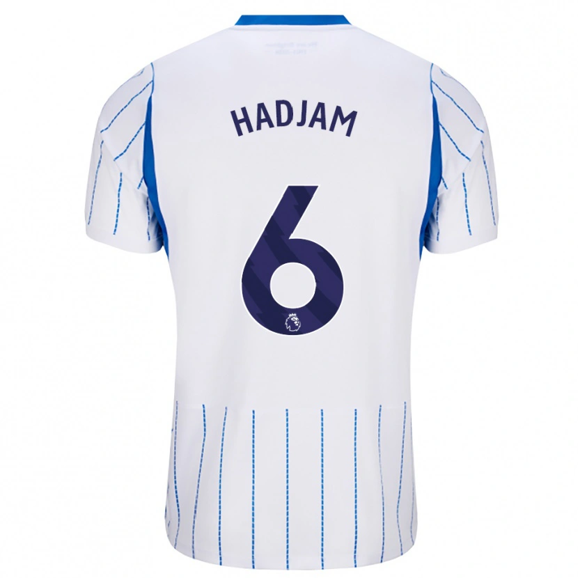 Danxen Mann Jaouen Hadjam #6 Blå Dodger Hvit Bortetrøye Drakt Trøye 2026/27 Skjorter T-Skjorte