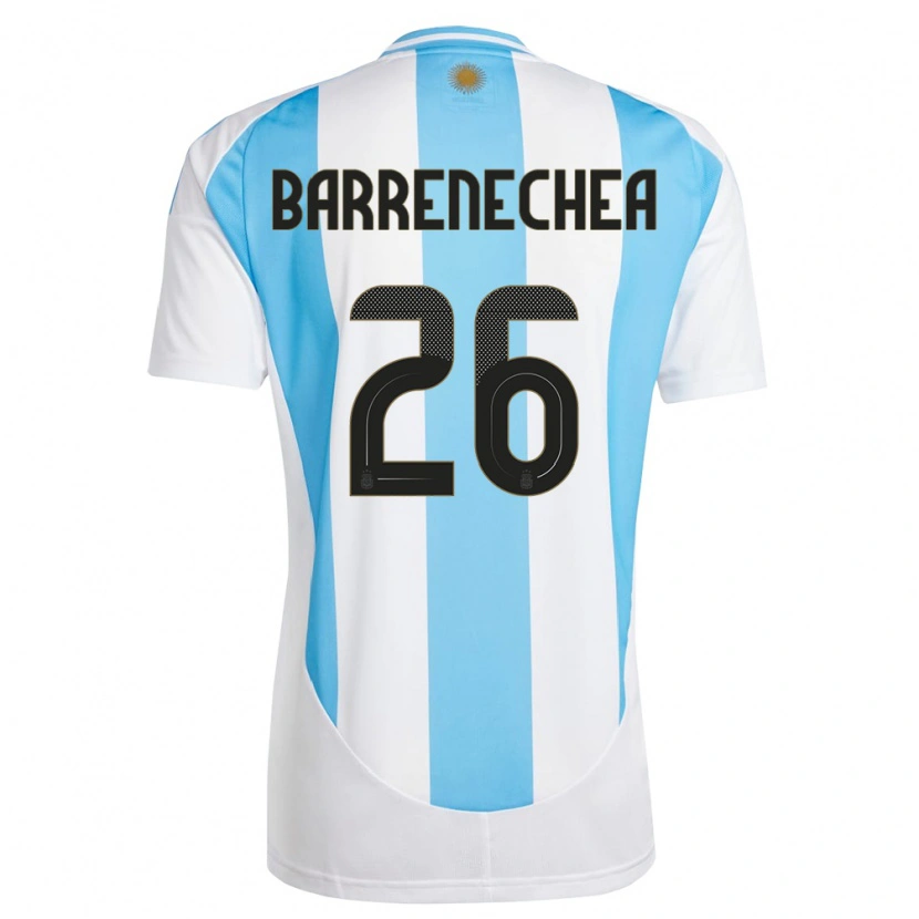 Danxen Barn Argentina Enzo Barrenechea #26 Hvit Blå Hjemmetrøye Drakt Trøye 24-26 Skjorter T-Skjorte
