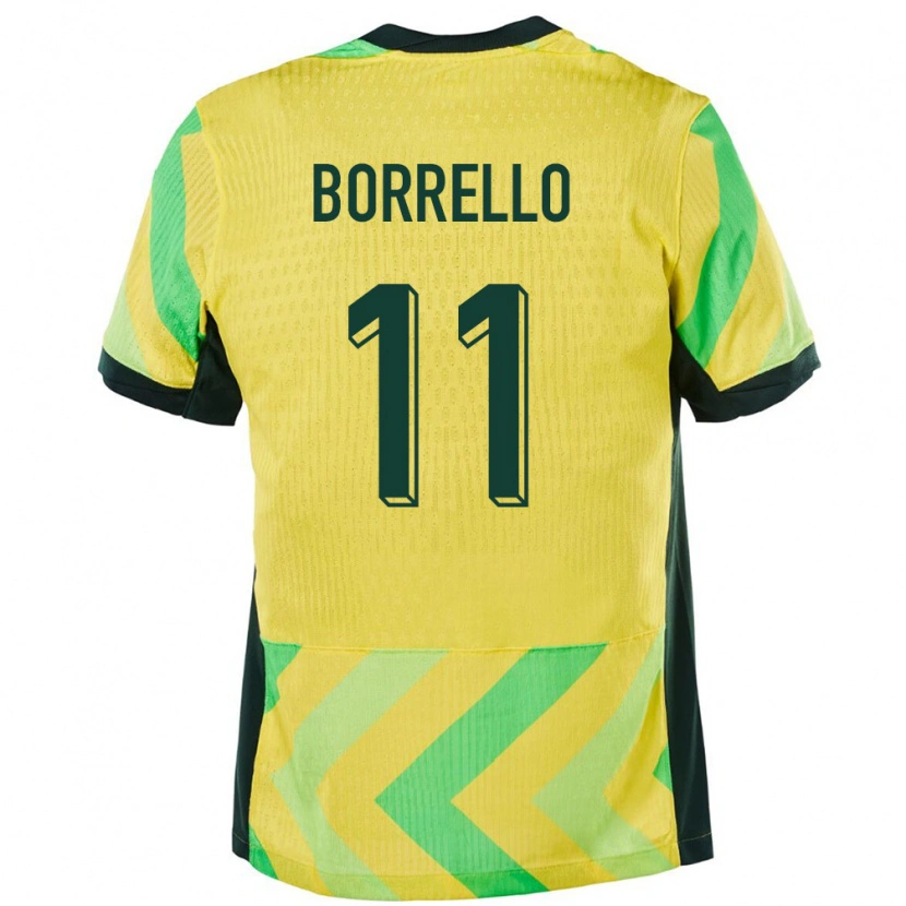 Danxen Barn Australia Brandon Borrello #11 Gyllen Hjemmetrøye Drakt Trøye 24-26 Skjorter T-Skjorte