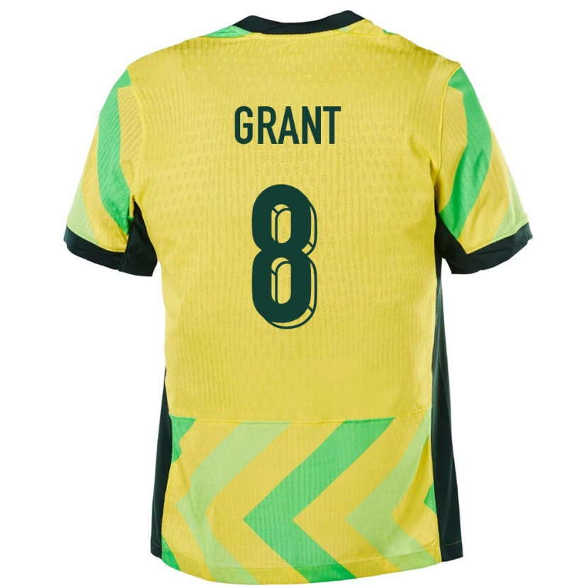 Danxen Barn Australia Charlotte Grant #8 Gyllen Hjemmetrøye Drakt Trøye 24-26 Skjorter T-Skjorte