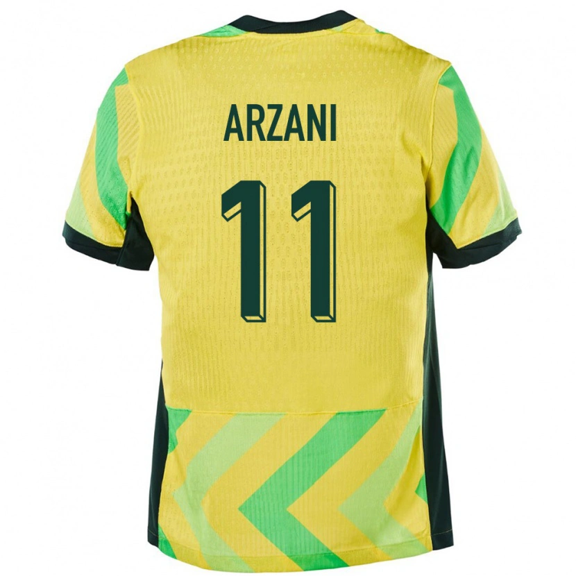 Danxen Barn Australia Daniel Arzani #11 Gyllen Hjemmetrøye Drakt Trøye 24-26 Skjorter T-Skjorte