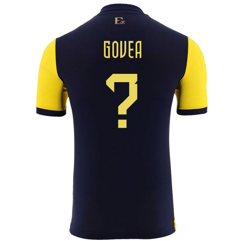 Danxen Barn Ecuador Aimar Govea #0 Gul Hjemmetrøye Drakt Trøye 24-26 Skjorter T-Skjorte