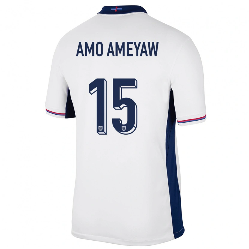 Danxen Barn England Samuel Amo-Ameyaw #15 Hvit Hjemmetrøye Drakt Trøye 24-26 Skjorter T-Skjorte