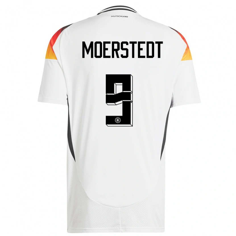 Danxen Barn Tyskland Max Moerstedt #9 Hvit Hjemmetrøye Drakt Trøye 24-26 Skjorter T-Skjorte