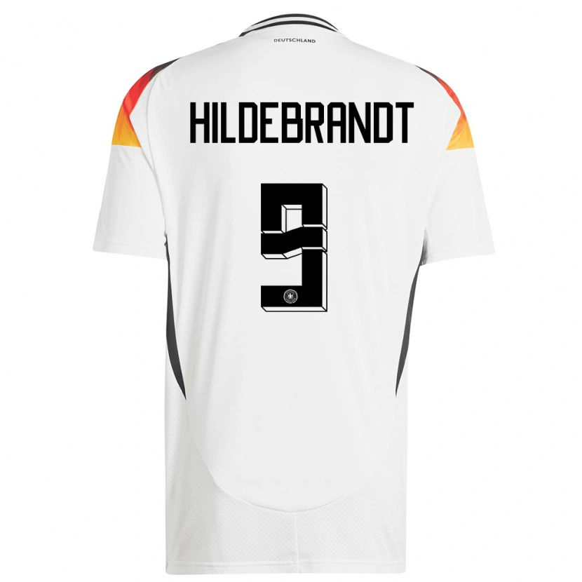 Danxen Barn Tyskland Niklas Hildebrandt #9 Hvit Hjemmetrøye Drakt Trøye 24-26 Skjorter T-Skjorte