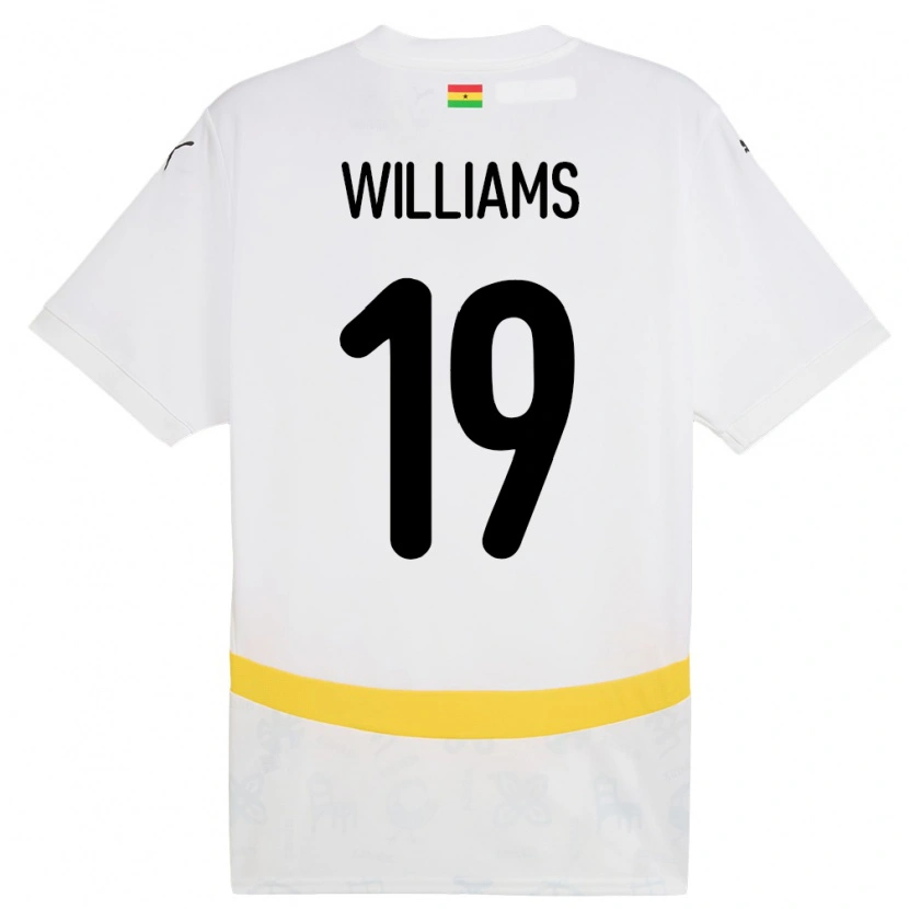 Danxen Barn Ghana Iñaki Williams #19 Hvit Hjemmetrøye Drakt Trøye 24-26 Skjorter T-Skjorte