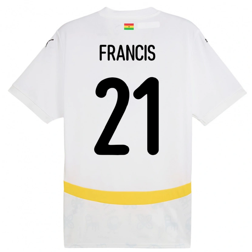 Danxen Barn Ghana Abu Francis #21 Hvit Hjemmetrøye Drakt Trøye 24-26 Skjorter T-Skjorte