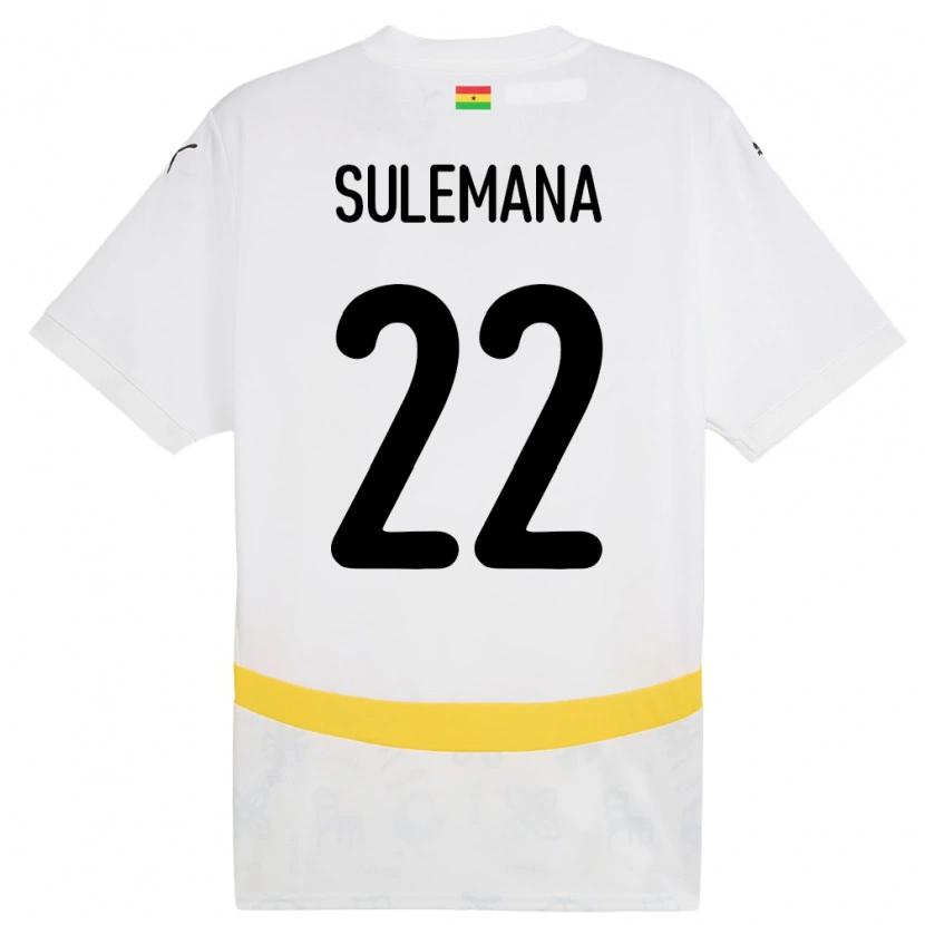 Danxen Barn Ghana Ibrahim Sulemana #22 Hvit Hjemmetrøye Drakt Trøye 24-26 Skjorter T-Skjorte