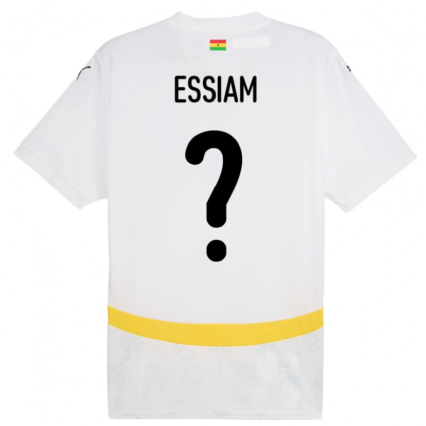 Danxen Barn Ghana Emmanuel Essiam #0 Hvit Hjemmetrøye Drakt Trøye 24-26 Skjorter T-Skjorte