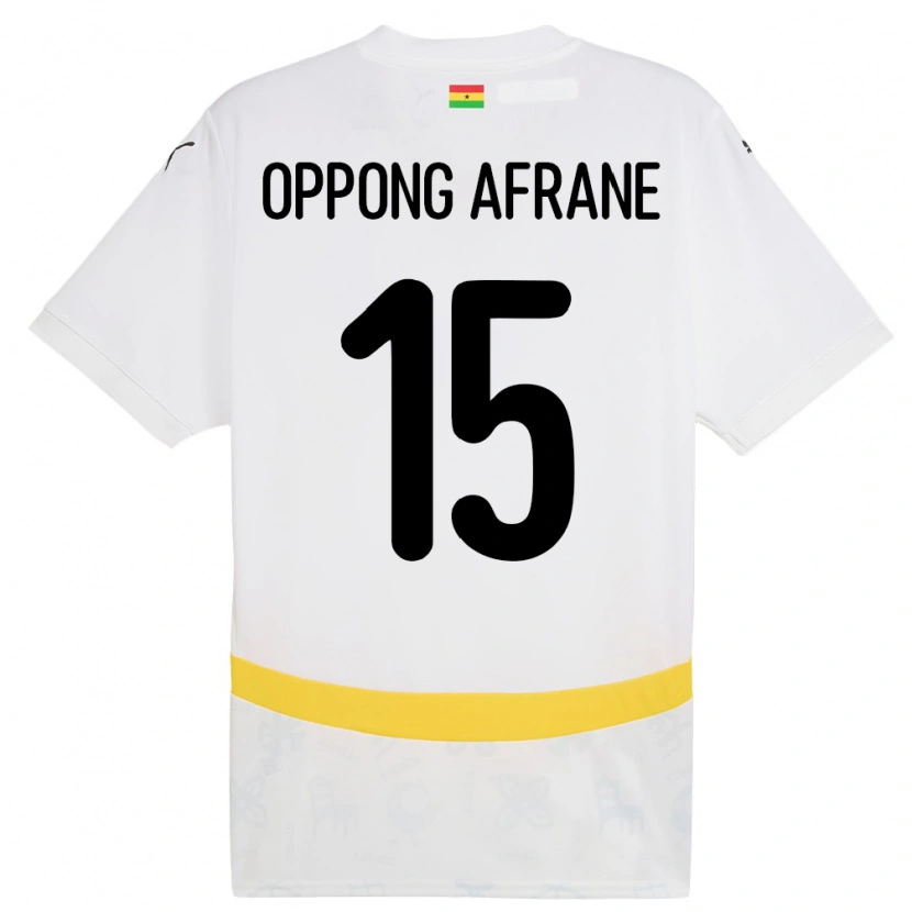 Danxen Barn Ghana David Oppong Afrane #15 Hvit Hjemmetrøye Drakt Trøye 24-26 Skjorter T-Skjorte