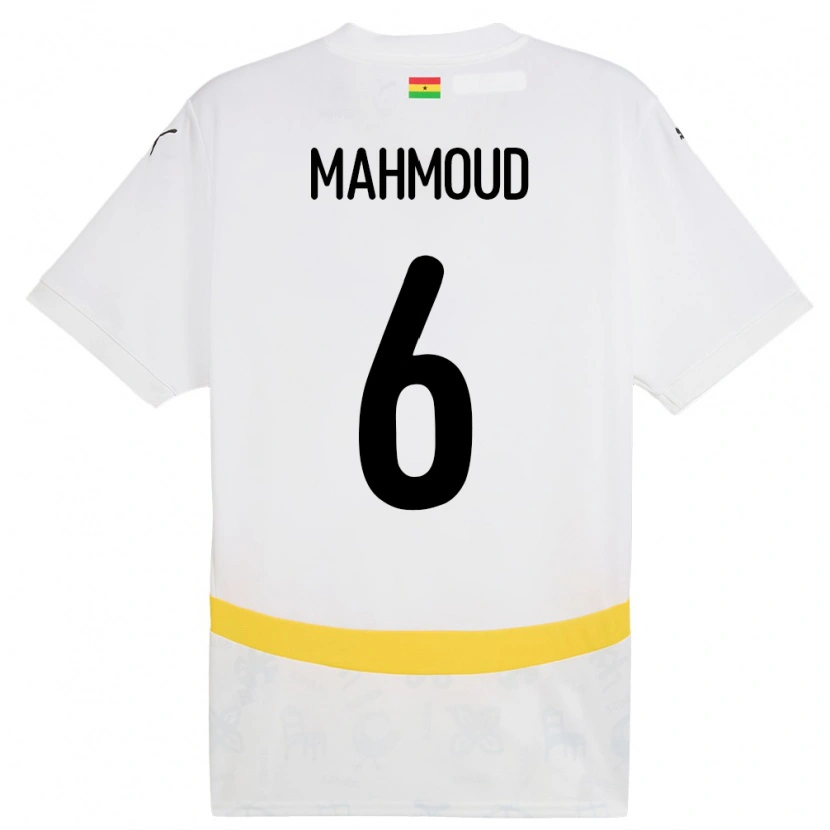 Danxen Barn Ghana Mohaison Mahmoud #6 Hvit Hjemmetrøye Drakt Trøye 24-26 Skjorter T-Skjorte