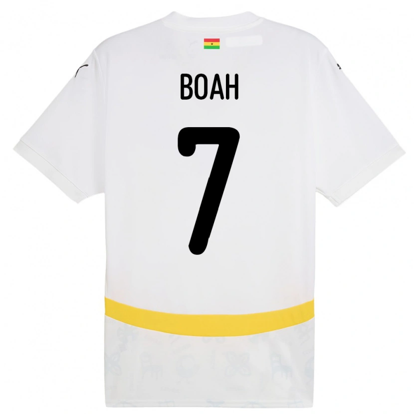 Danxen Barn Ghana Collins Boah #7 Hvit Hjemmetrøye Drakt Trøye 24-26 Skjorter T-Skjorte