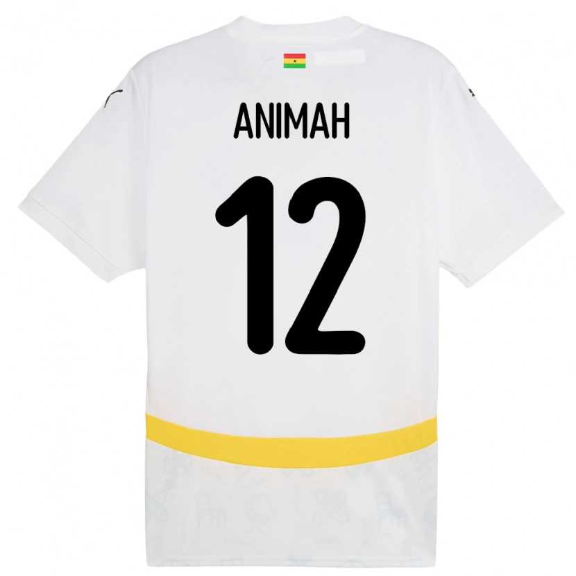 Danxen Barn Ghana Grace Animah #12 Hvit Hjemmetrøye Drakt Trøye 24-26 Skjorter T-Skjorte