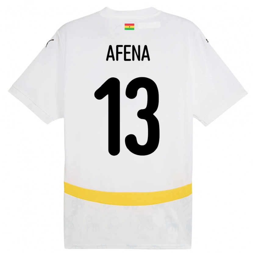 Danxen Barn Ghana Felix Afena-Gyan #13 Hvit Hjemmetrøye Drakt Trøye 24-26 Skjorter T-Skjorte
