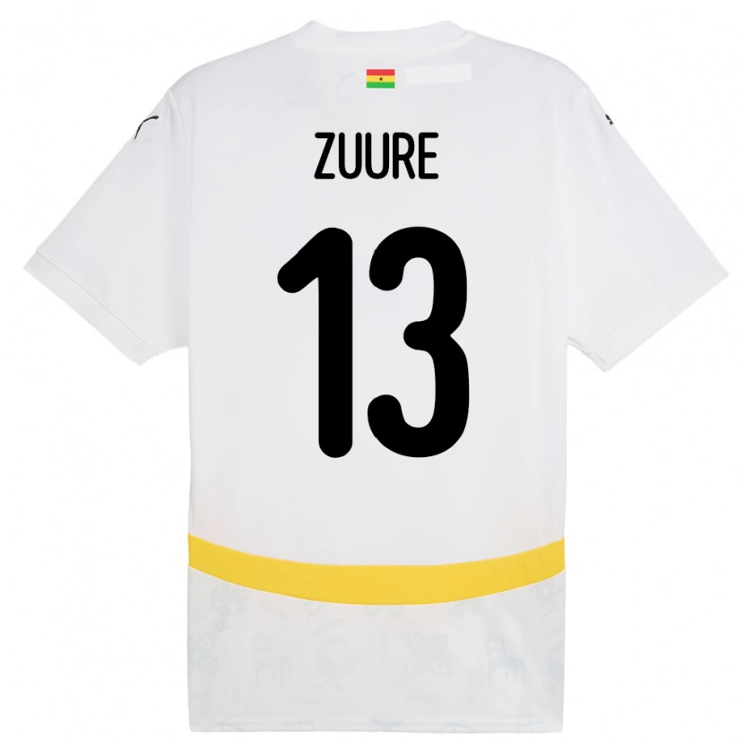Danxen Barn Ghana Moses Salifu Bawa Zuure #13 Hvit Hjemmetrøye Drakt Trøye 24-26 Skjorter T-Skjorte