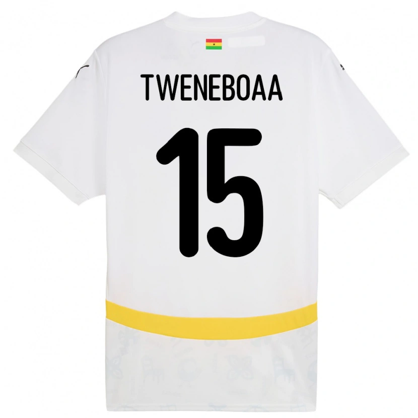 Danxen Barn Ghana Justice Tweneboaa #15 Hvit Hjemmetrøye Drakt Trøye 24-26 Skjorter T-Skjorte