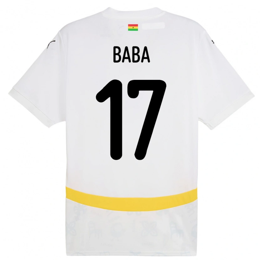 Danxen Barn Ghana Abdul-Rahman Baba #17 Hvit Hjemmetrøye Drakt Trøye 24-26 Skjorter T-Skjorte
